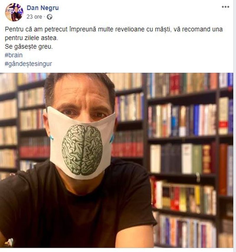 Dan Negru mască specială împotriva CORONAVIRUS