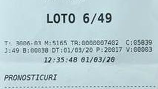 S-a prezentat c&acirc;știgătorul premiului de categoria I la tragerea Loto 6 din 49 din data de 01.03.2020