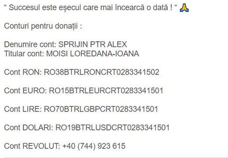 Alex Moisi face apel către toți oamenii cu suflet bun pentru a-i oferi o nouă șansă la viață