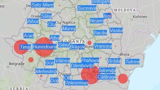 Harta coronavirus Romania 