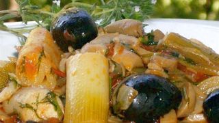 mancare de praz cu masline reteta de post