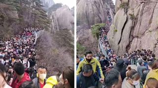 Aglomerație &icirc;ntr-o zonă turistică din China după ridicarea restricțiilor