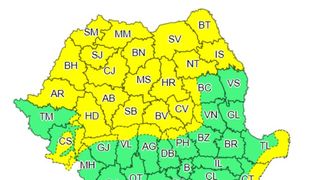 Cod galben de v&acirc;nt puternic, &icirc;n 31 de judeţe, p&acirc;nă la ora 23.00