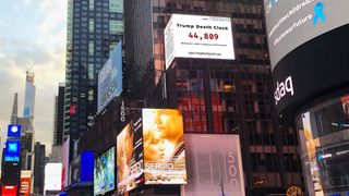 „Ceasul morţii al lui Trump”, amplasat în New York