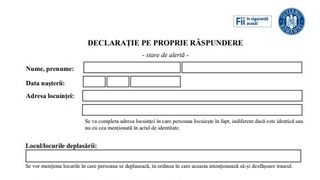 Declarația pe proprie răspundere