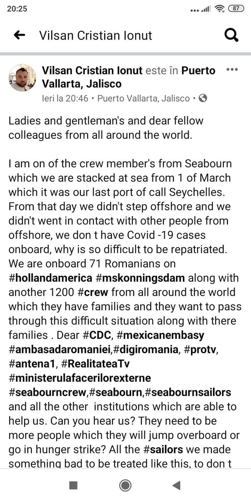 Captivi pe un vas de crozieră din cauza covid