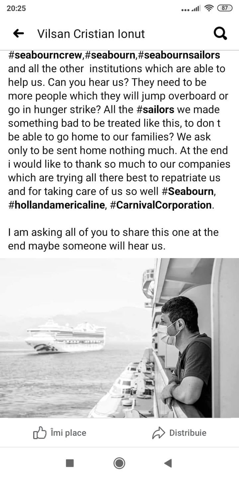 Captivi pe un vas de crozieră din cauza covid