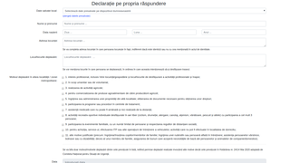 declaratie pe proprie raspundere online
