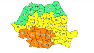 Cod portocaliu de instabilitate atmosferică, &icirc;n Oltenia, local &icirc;n Muntenia, &icirc;n sudul Banatului şi &icirc;n zona Carpaţilor Meridionali