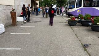 un tramvai a deraiat