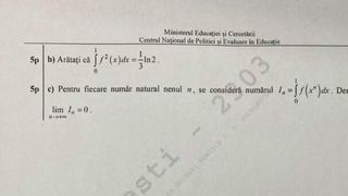 Subiecte  BAC 2020 Matematică