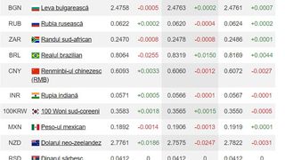 Curs valutar BNR 25 iunie. Leul crește în fața euro