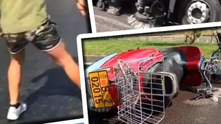 VIDEO| ”Patinoar” în Capitală: 20 de accidente, într-o oră după ce s-a folosit o substanță uleioasă pentru a curăța asfaltul