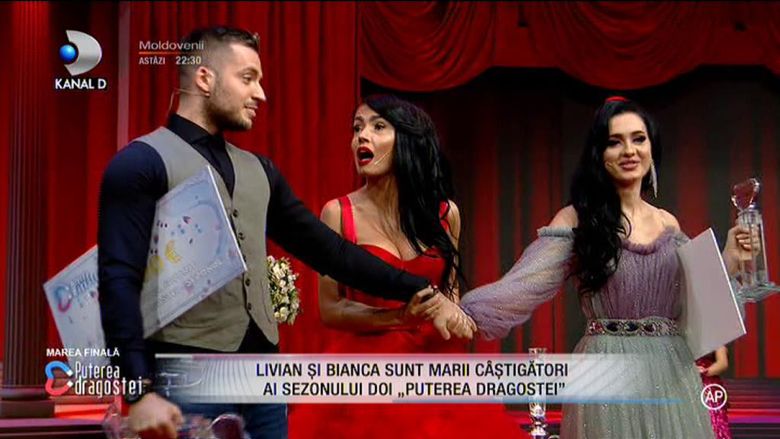 Finala Puterea dragostei. Livian și Bianca au câștigat marele premiu: „Urmează un nou capitol” Finala Puterea dragostei. Livian și Bianca au câștigat marele premiu: „Urmează un nou capitol”