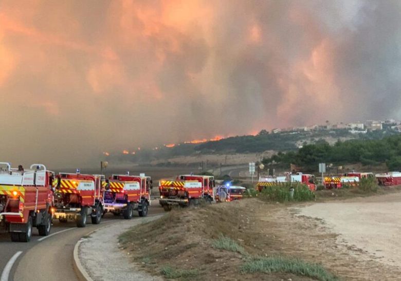 Incendiu dezastruos pe litoralul Franței