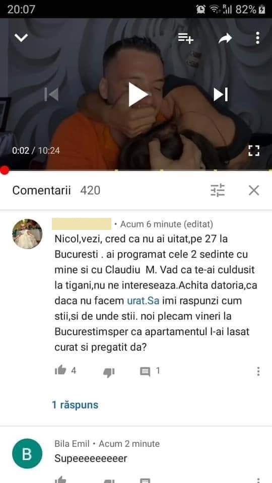 Iubita lui Livian amenințată