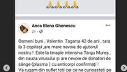 Mesajul postat de Andreea Pirui pe Instagram despre un caz umanitar