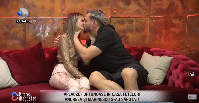 Marinescu și Andreea se sărută în camera roșie