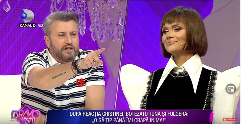 Cătălin Botezatu evervat la culme de către Cristina Șișcanu Cătălin Botezatu evervat la culme de către Cristina Șișcanu
