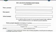 Declaratia pe proprie raspundere