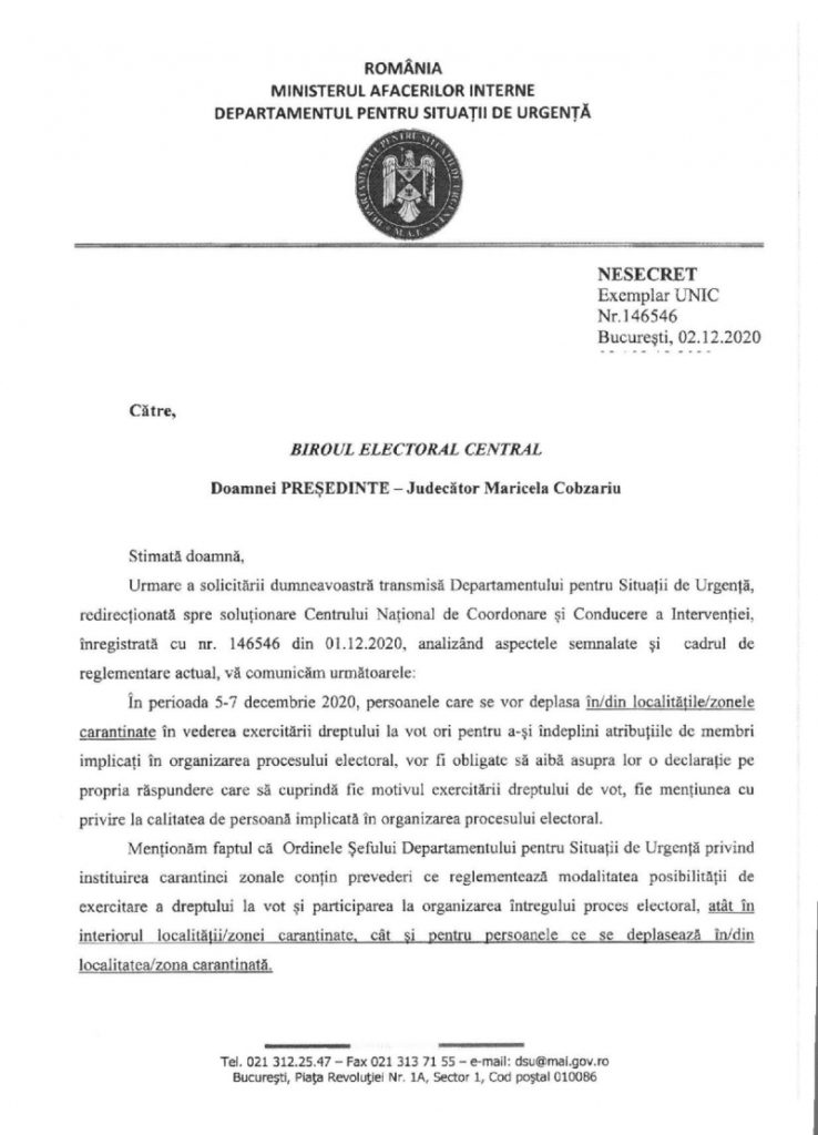 Documentul semnat de Raed Arafat