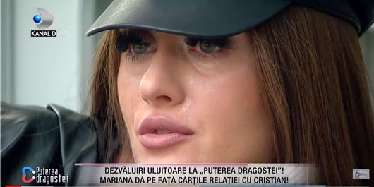 Mariana a plâns în hohote! Cristian Comanici vrea să părăsească emisiunea Puterea Dragostei!