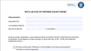 Declarație pe propria răspundere