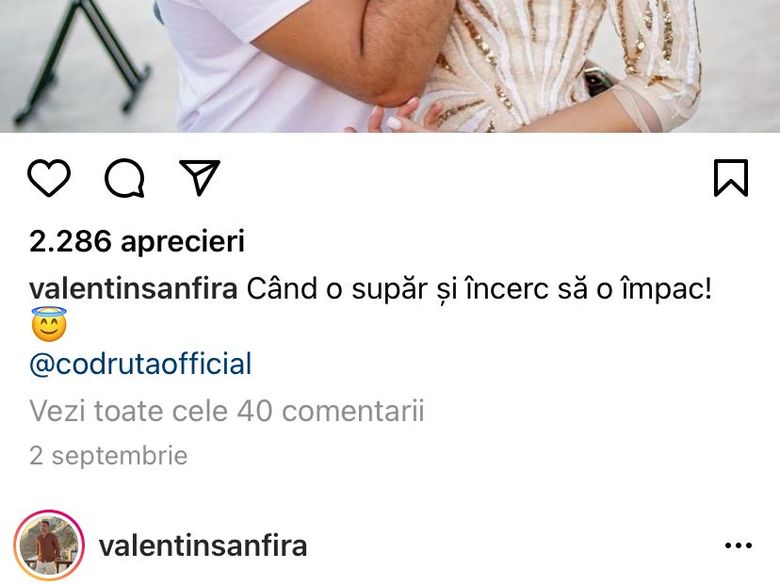 Valentin Sanfira și Codruța își anulează nunta pentru a doua oară: „Trebuie să refacem invitațiile” Valentin Sanfira și Codruța își anulează nunta pentru a doua oară: „Trebuie să refacem invitațiile”