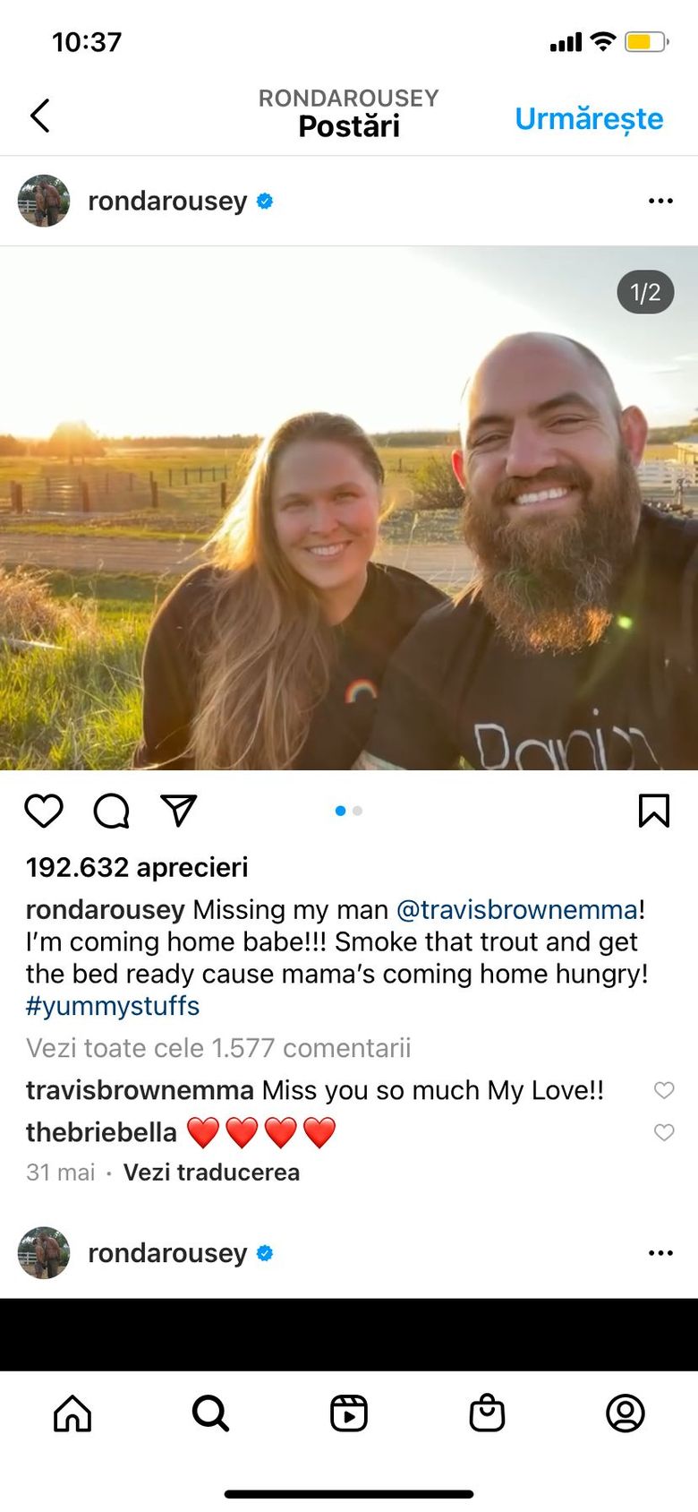 Ronda Rousey și Travis Browne au devenit părinți! 