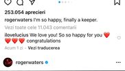 Roger Waters s-a căsătorit pentru a cincea oară