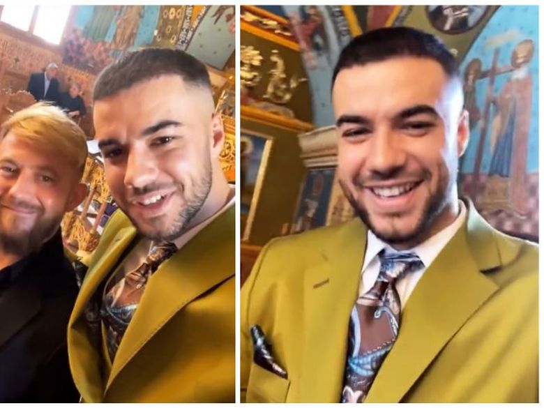 Culiță Sterp, primele imagini de la botezul fiului său Culiță Sterp, primele imagini de la botezul fiului său