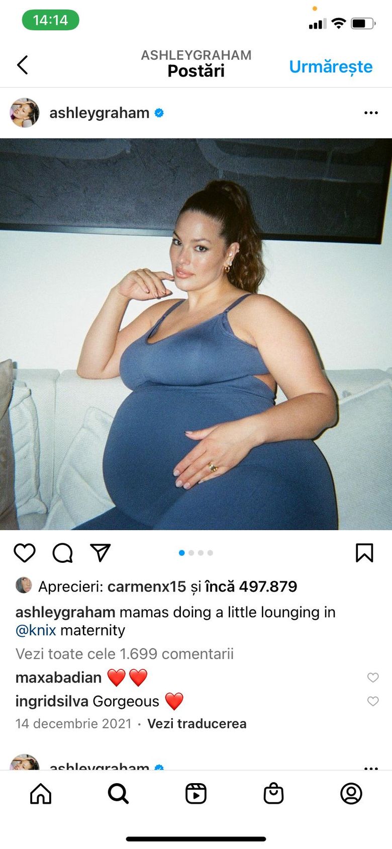 Ashley Graham a devenit mămică de gemeni!