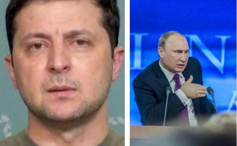 Volodimir Zelenski şi Vladimir Putin
