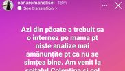 Mama Oanei Roman a ajuns de urgență la spital