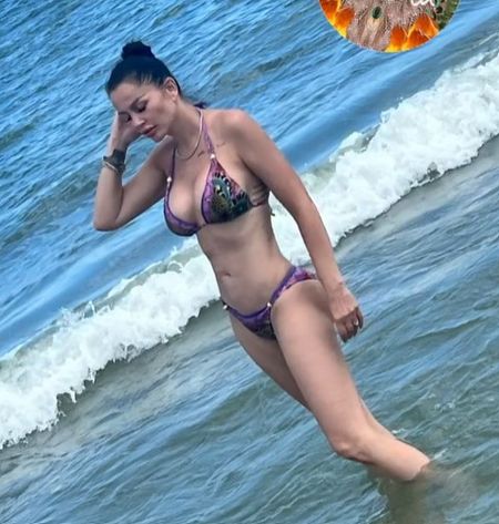 Briggite Pastramă apariție de senzație pe plaja din Mamaia