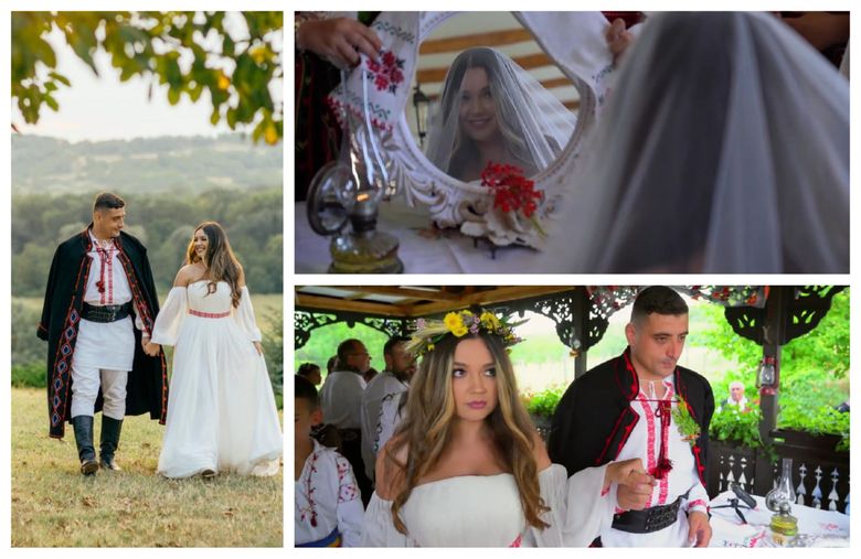 Ce rochie de mireasă a purtat Ilinca Munteanu, soția lui George Simion