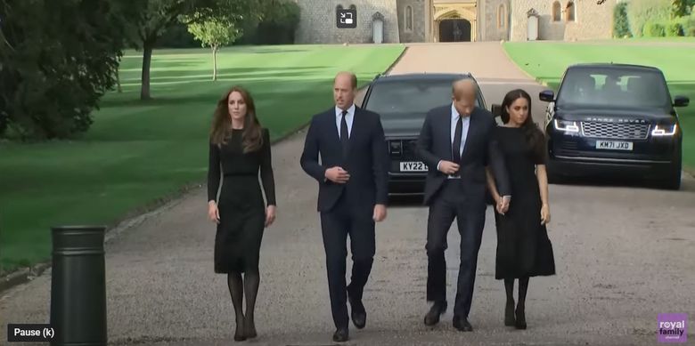 William, Harry și soțiile lor nepotii reginei elisabeta