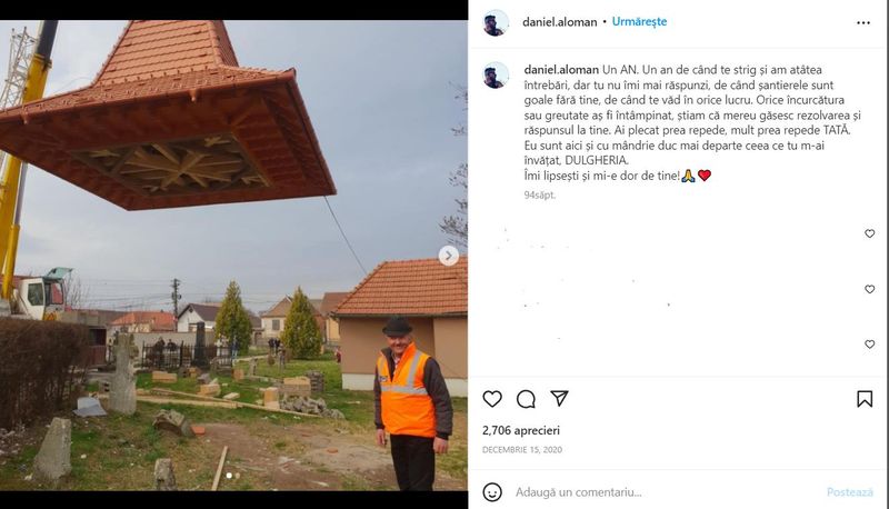 Daniel a moștenit pasiunea pentru dulgherit de la tatăl său