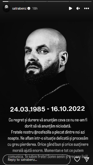 Cunoscutul trapper Nosfe s-a stins din viață, după susținerea unui concert