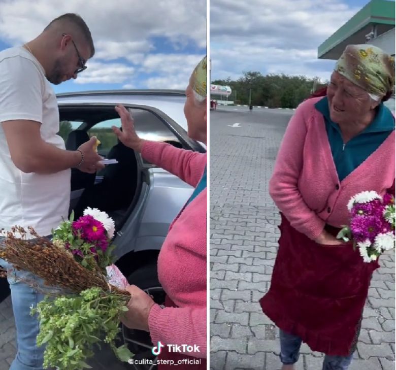 Gestul emoționant făcut de Culiță Sterp. Cum a reacționat artistul, după ce o bătrână a încercat să îi vândă un buchet de flori cu 10 lei