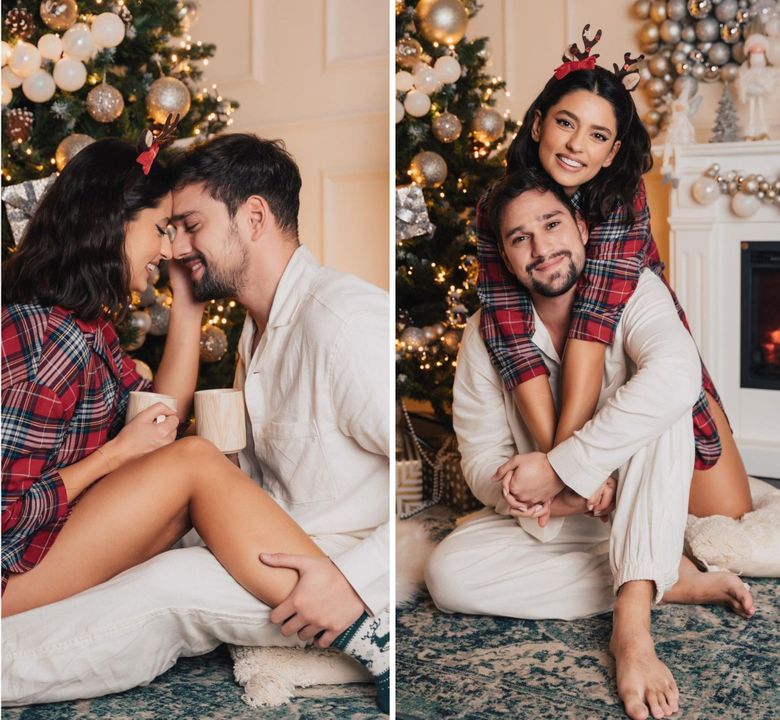 Ce imagini au postat Vlad Gherman și Oana Moșneagu de Crăciun. Cei doi s-au pregătit intens pentru sărbători