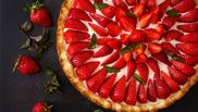 tarta cu capsune si crema de vanilie