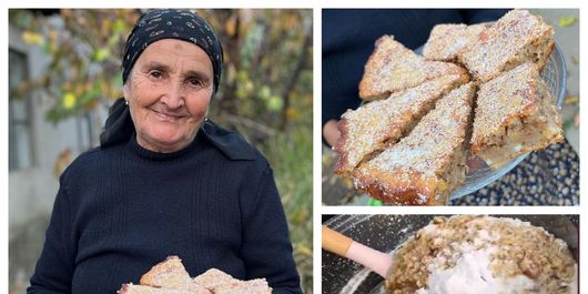Reţetă de prăjitură cu nucă şi iaurt făcută de bunica Gherghina de pe TikTok