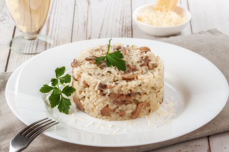 Risotto cu ciuperci, pătrunjel și parmezan bucataria italiana