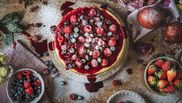 cheesecake cu fructe de padure cu coacere