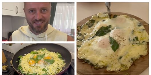 „Avem nevoie de 4 ouă, de mozzarela rasă, o lipie frumoasă, baby spanac, pesto, pecorino și o tigaie!” Ce rețetă specială are Tavi Clonda pentru micul dejun