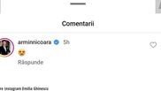 Cum a reacționat Armin Nicoară la ultima fotografie postată de Emilia Ghinescu, pe rețelele de socializare.