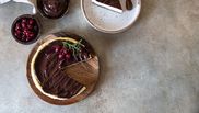 cheesecake cu topping de ciocolata