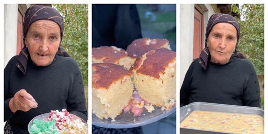 „Vă învață mamaia să faceți pandișpan cu rahat pe care să îl puneți deasupra!” Rețeta de pandișpan cu rahat  a bunicii Gherghina de pe TikTok!