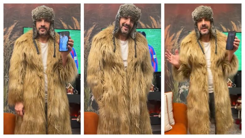 „Cui îi stă mai bine, mie sau lui Ronaldinho?” Mădălin Ionescu, apariție neașteptată pe rețelele de socializare! Prezentatorul TV a îmbrăcat blana Cristinei Șișcanu și s-a afișat în mediul online
